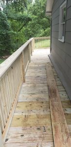 new wooden porch built in arkansas deck builder porch construction